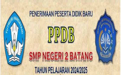 JADWAL PPDB SMP NEGERI 2 BATANG  TAHUN AJARAN 2024/2025